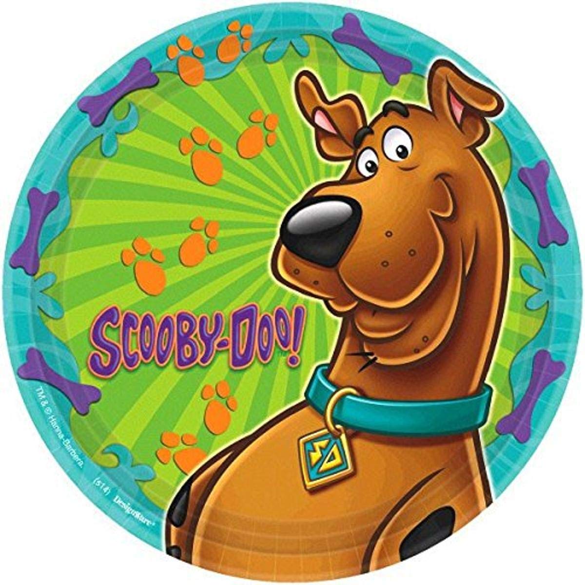 Amscan Scooby-Doo Round Plates, 9 L x 9 W