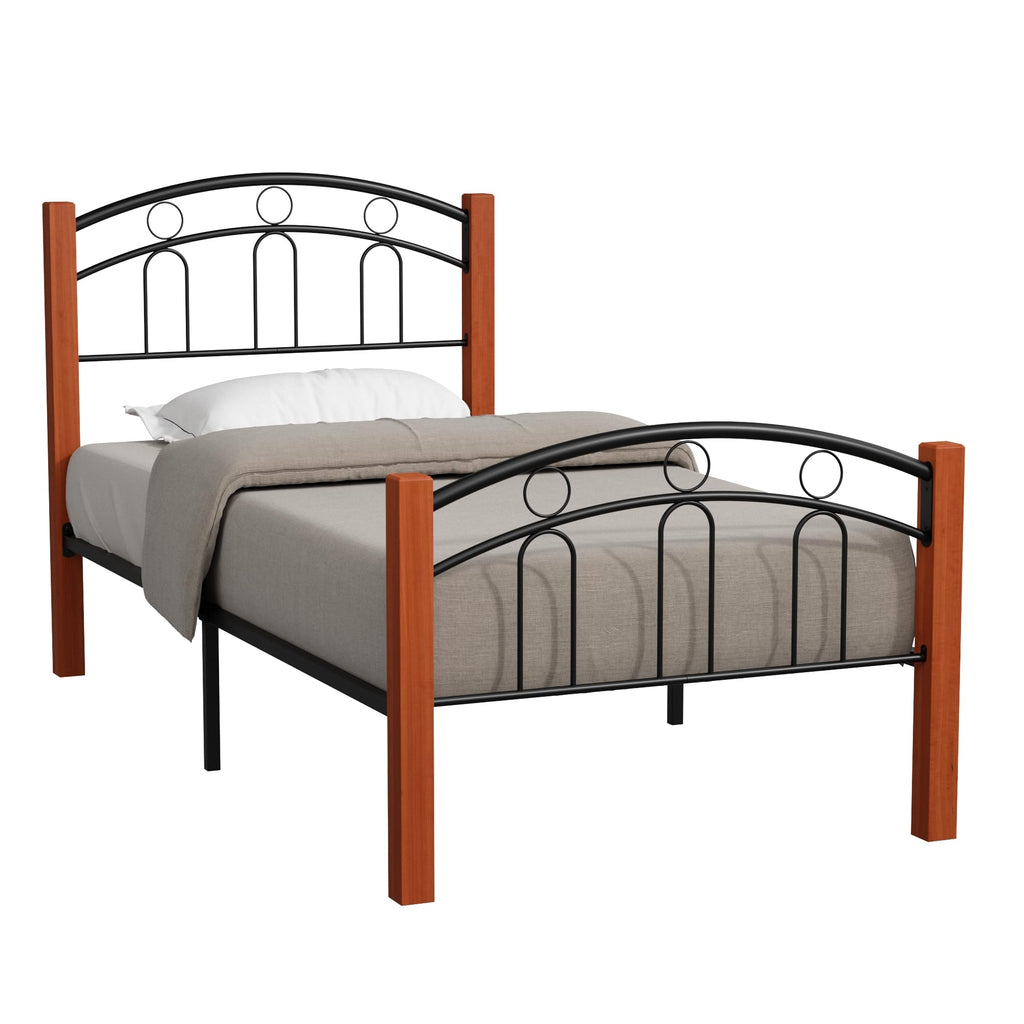 Woodpeckers Furniture And Mattress Hercules Bed Frame with Solid Wood (Twin)