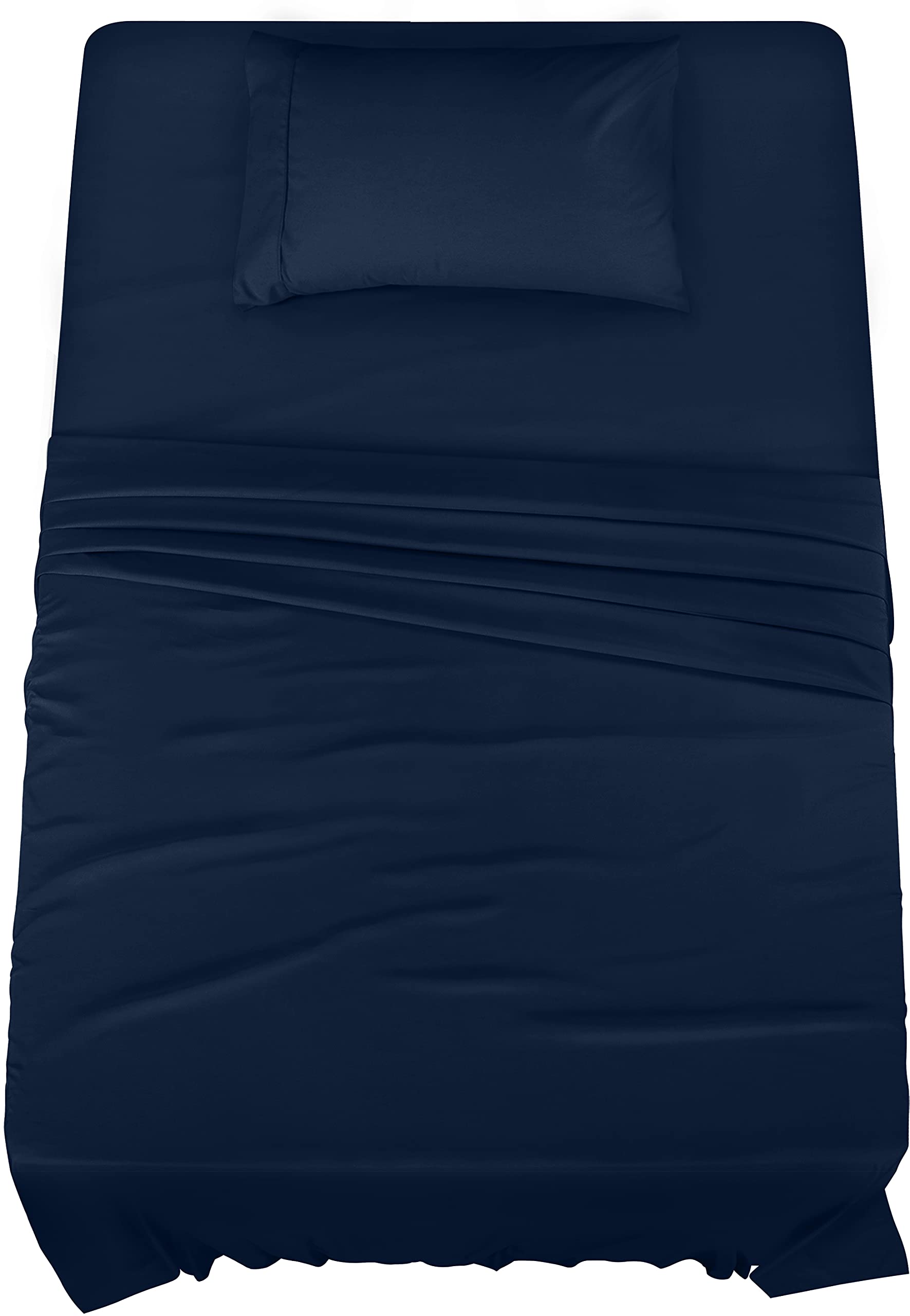 Utopia Bedding Twin Bed Sheets Set - 3 Piece Bedding - Brushed Microfiber - Shrinkage And Fade Resistant - Easy Care (Twin, Navy