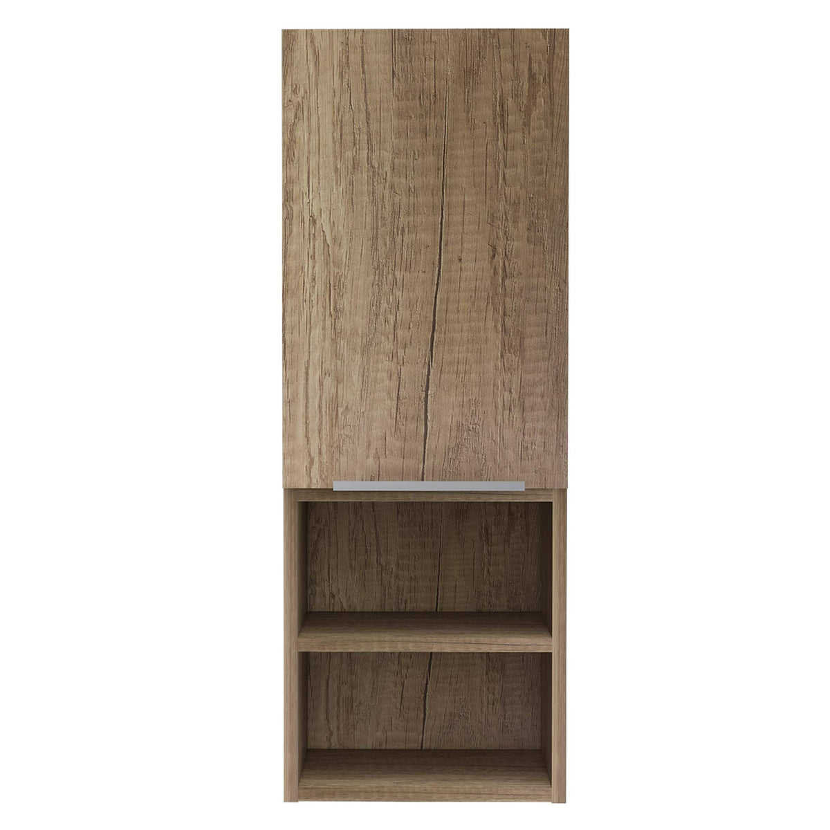 DEPOT E-SHOP Savona Medicine Single Door Cabinet, Two Interior Shelves, Two External Shelves, Light Oak -Bathroom