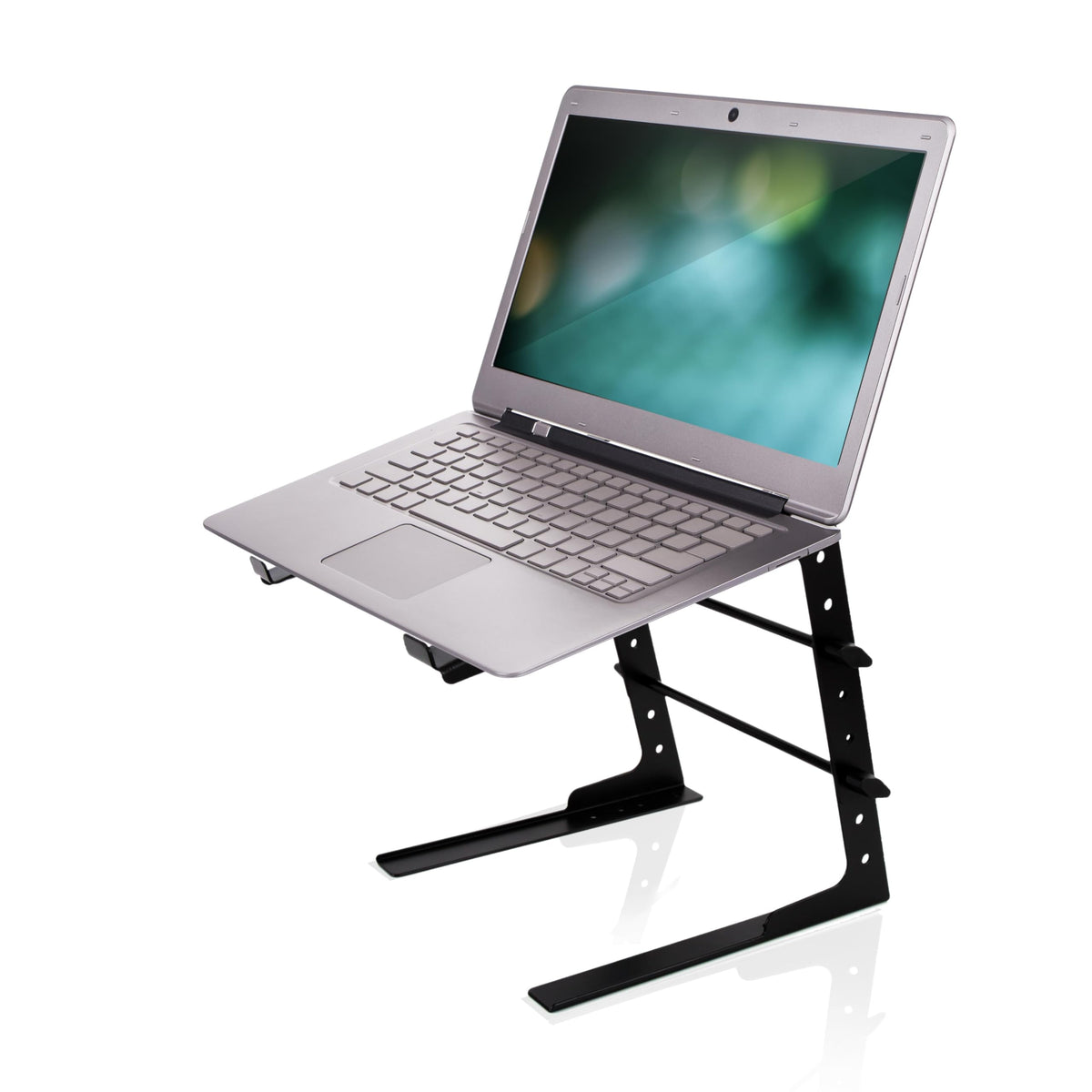 Pyle Portable Adjustable Laptop Stand - 6.3 to 10.9 Inch Anti-Slip Standing Table Monitor or Computer Desk Workstation Riser wit