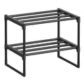 SONGMICS Shoe Rack, 2-Tier Shoe Organizer, Metal Storage Shelf, Upright or Upside Down, for 3-6 Pairs, Stackable, for Entryway, 