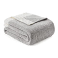 Snuggle Sac Queen Size Bed Blanket Heather Grey, Super Soft Warm Microfiber Bedding Blankets, Cozy Knit Fuzzy Plush Oversized Bl