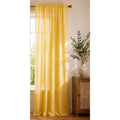 HOMEMONDE Solid Linen Sheer Curtain 7 Feet Door 1 Piece Transparent Rod Pocket Style Panels for Living Room, Bedroom, Office Dec