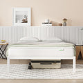 Novilla Queen Bed Frame Without Headboard, Metal Platform Bed Frame, Wood Slat Support, Heavy Duty, No Box Spring Needed, Easy A