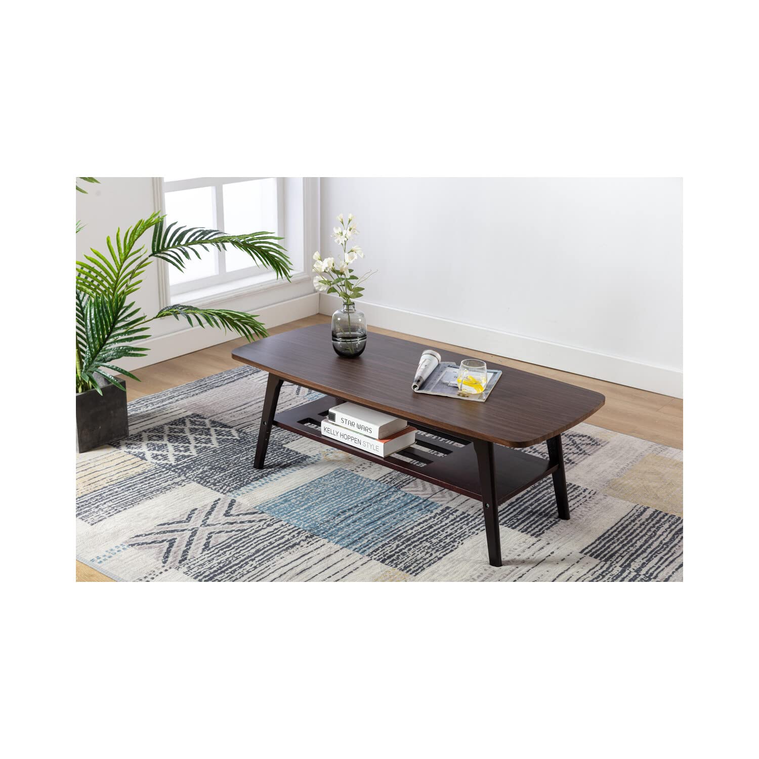 Lilola Home Bahamas 47&quot; W Espresso Coffee Table