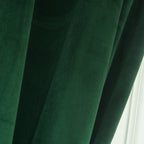 Super Soft Signature Velvet Curtains Set Of 2 Smoky Dark-Green Classic Blackout Panels Home Theater Grommet Drapes Eyelet 52Wx12