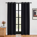 Nicetown Halloween Living Room Curtains 80 Inch Length 2 Panels Set, Black, W34, Blackout Thermal Insulated Window Treatment Sol