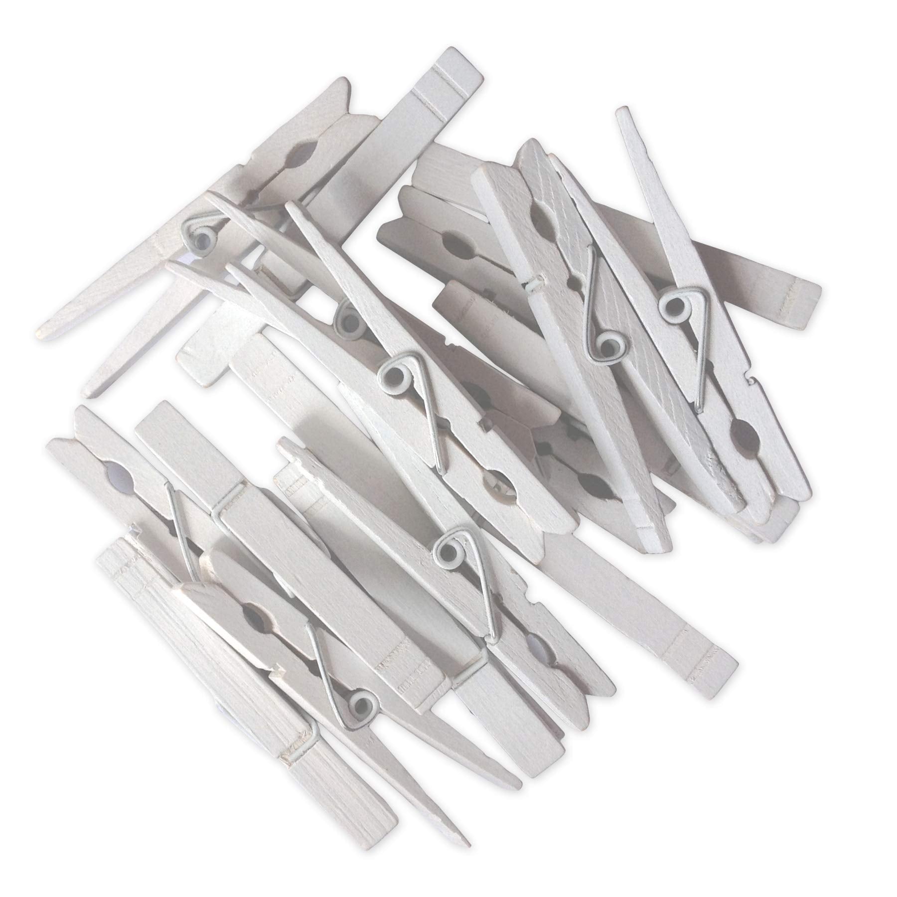 Lwr Crafts Wooden Large Clothespins 3-5/16' 8.4Cm 30 Pieces Per Pack (White)