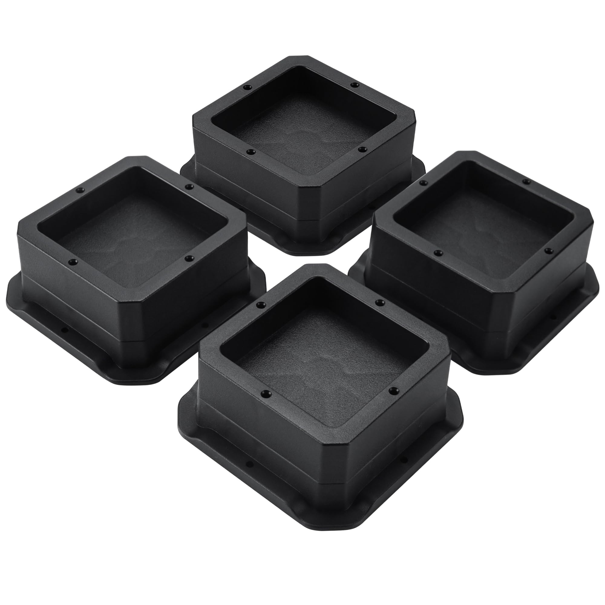 Btsd-Home Bed Risers 1 Inch Heavy Duty Furniture Risers For Sofa Table And Chair Black 4 Pack