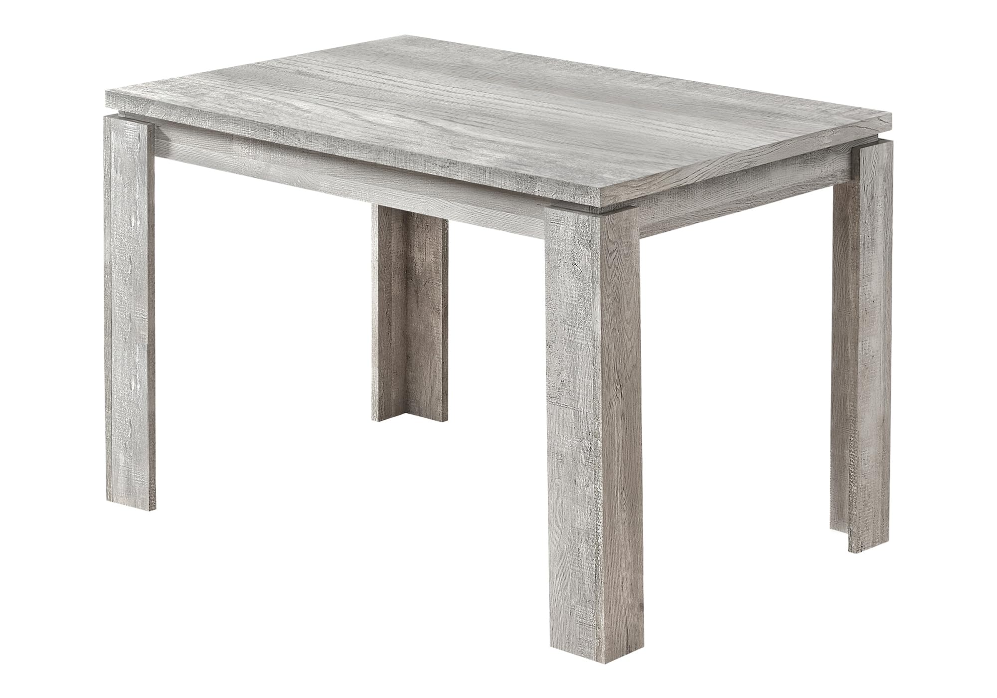 Monarch Specialties 32X 48 / GREY RECLAIMED WOOD-LOOK Dining Table