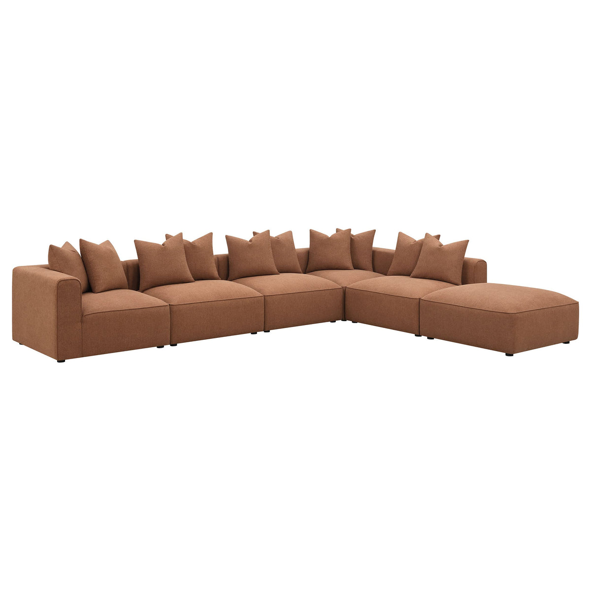 Coaster Jennifer 6-Piece Sectional, Terracotta