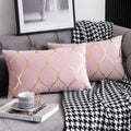 Dezene Gold Velvet Throw Pillow Covers: 2 Pack 12X20 Inch Rectangular Decorative Pillow Cases For Bedroom Sofa Couch Living Room