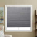 Cellular Shades Cordless Blackout Honeycomb Blinds Fabric Window Shades 28 W x 38 H, Cool Silver(Blackout)