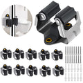 3-H Mop And Broom Holder, Broom Hanger 10 Pack, Broom Holder Wall Mount For Hanging And Organizing Shovel,Rake,Brush,Yard Tools In Kitchen,Laundry Room,Bathroom,House(Black)