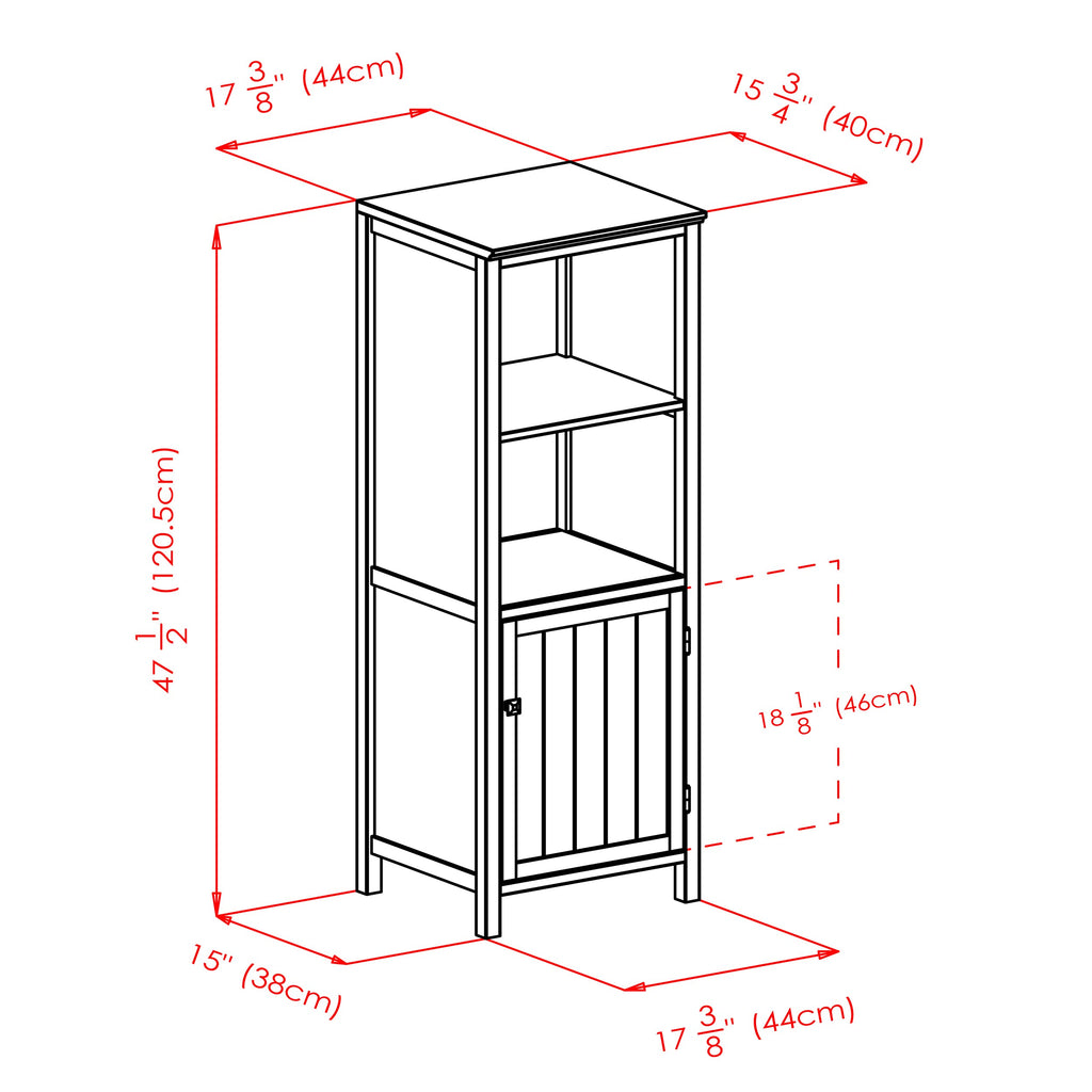 Winsome 94421 Pantry Cupboard with 2 Shelves, Antique Walnut (94421)
