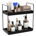 NPPLUS Bathroom Countertop Organizer, 2 Tier Metal Vanity Counter Skincare Shelf, Matte Black, 13.6L x 6.9W x 13.8H