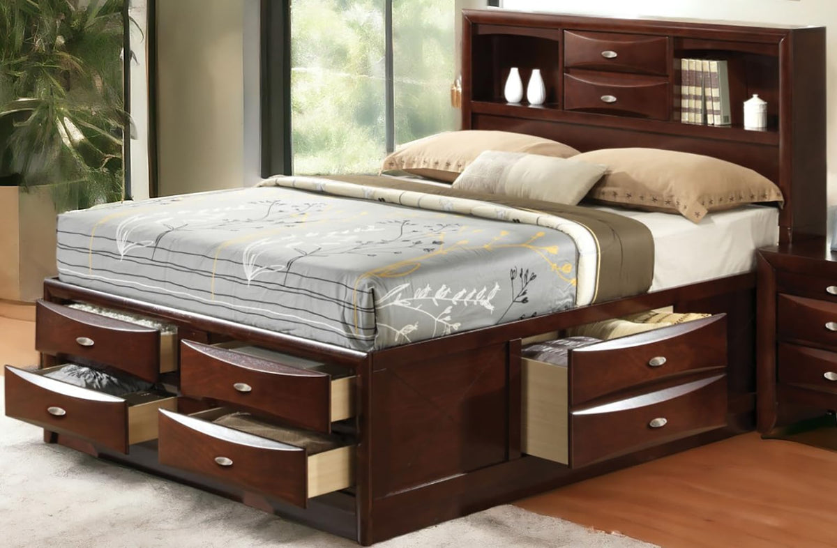 Acme Ireland Full Bed with Storage in Espresso