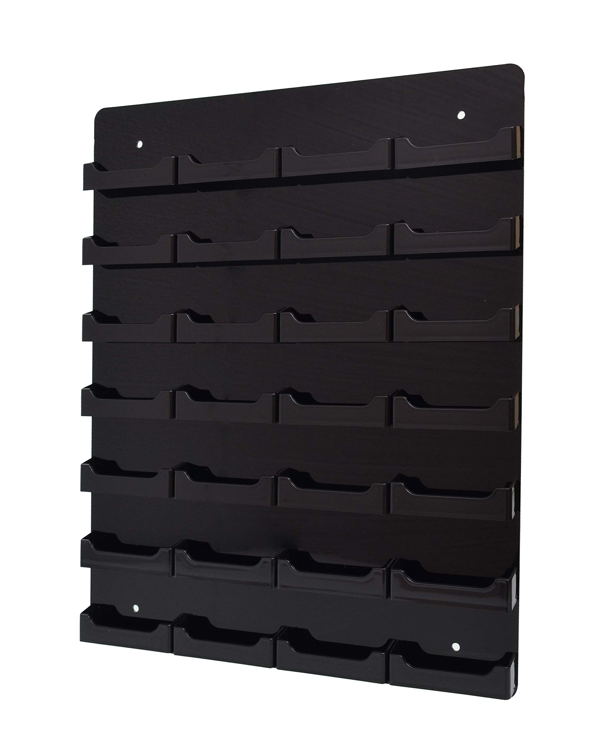 Marketing Holders Hanging Business Card Holders Multi Pocket Black Acrylic Rack With Hardware Holds 3.5' X 2' Horizontal Gift
