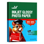 Uinkit 100 Sheets Inkjet Photo Paper Glossy 8.5X11 48Lb Dye Ink 180Gsm Professional Photographic Paper Letter Size 8.5Mil Instan