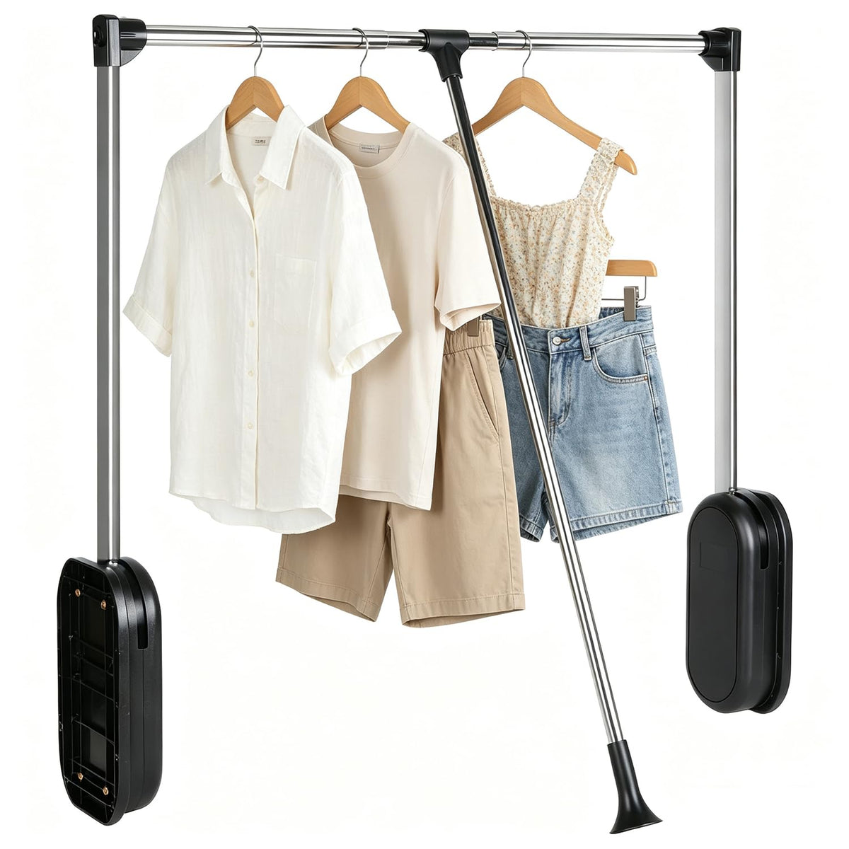 uyoyous Pull Down Closet Rod, Wardrobe Rail for Hanging Clothes