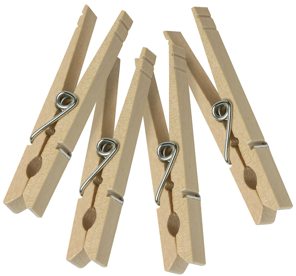 Honey-Can-Do DRY-01374 Wood Clothespins with Spring, 24-Pack, 3.3-inches Length,Brown