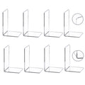 Cy Craft 8 Pieces/4 Pairs Bookends,Clear Acrylic Bookends For Shelves,Heavy Duty Book Ends And Desktop Organizer,Book Stopper Fo