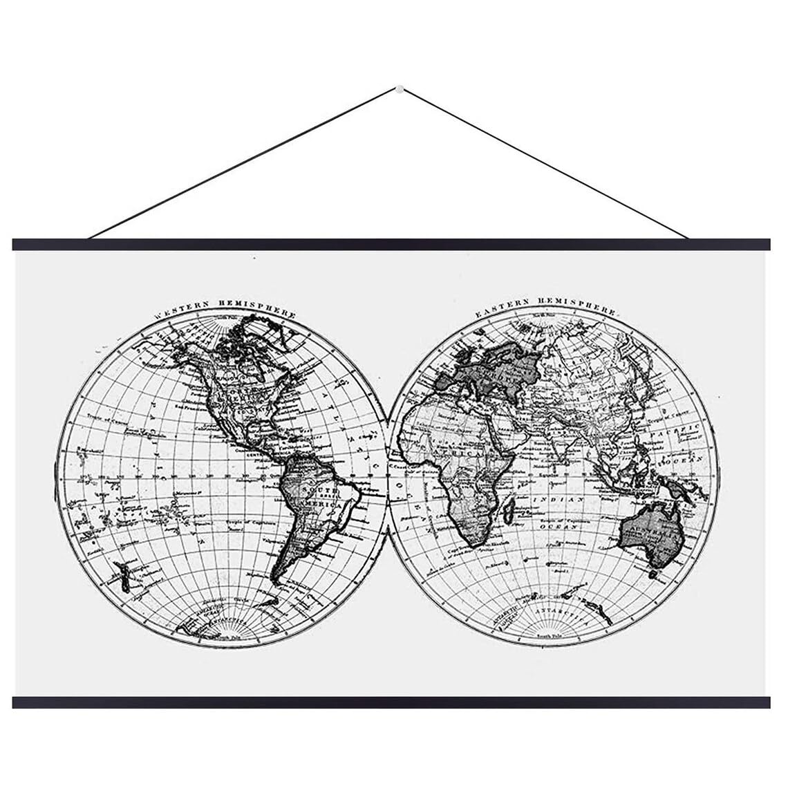 Landmass 36    Wide Magnetic Poster Frame, Poster Hanger - Wall Hanging Wooden Frame For Posters, Prints, Photos, Pictures, and 