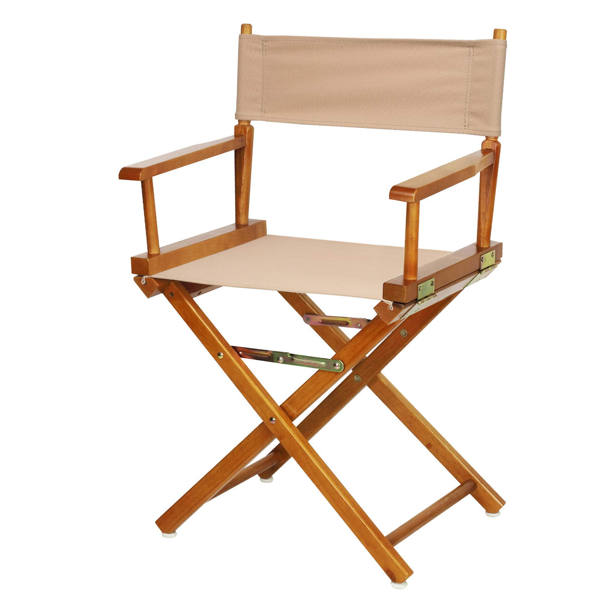 Casual Home Director'S Chair ,Honey Oak Frame/Tan Canvas,18&quot; - Classic Height