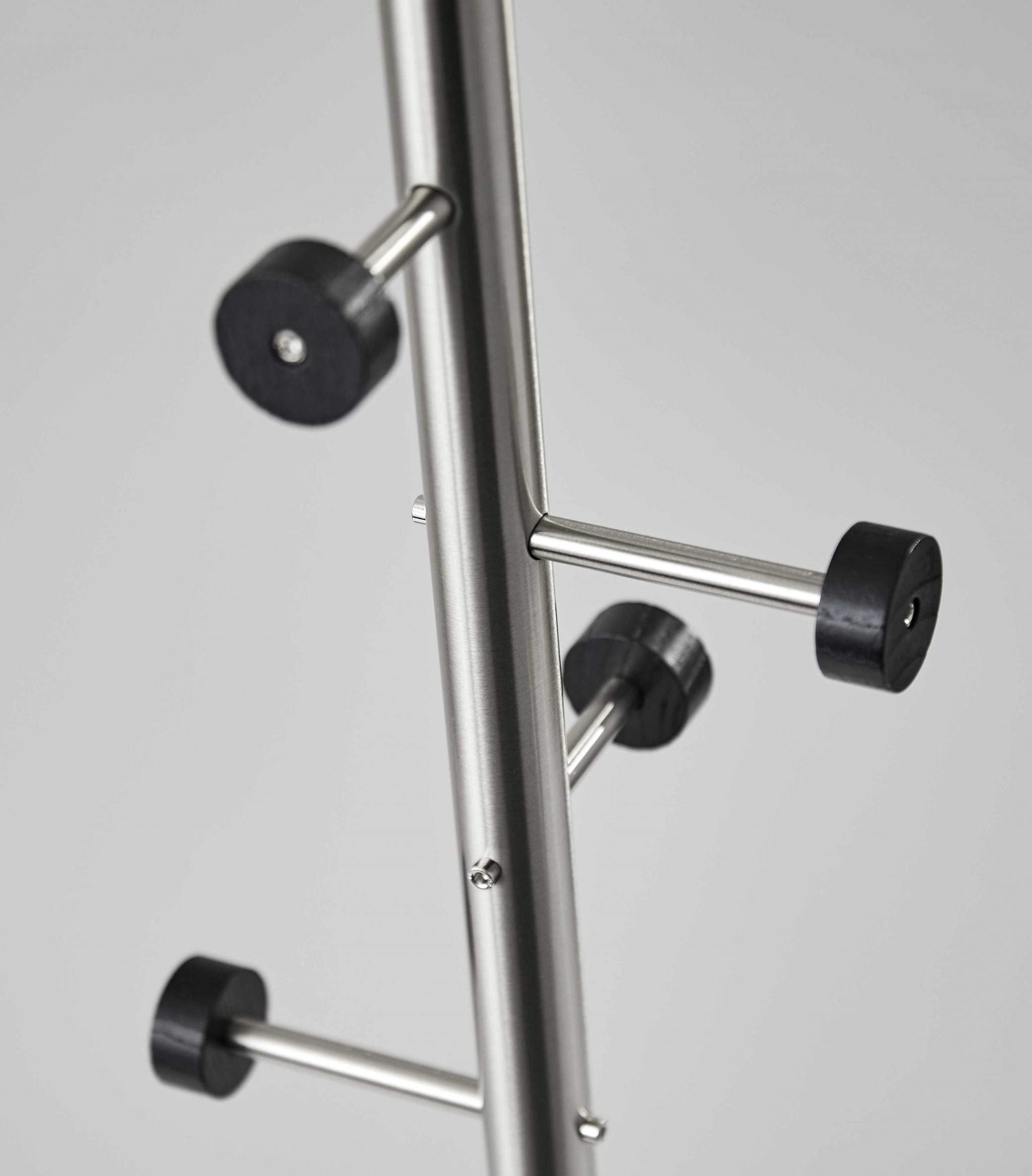 HomeRoots 12' X 67.5' Brushed Steel Brushed Steel Coat Rack