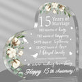 Wedding Gift For Her Years Of Marriage Gift Happy Anniversary Present For Woman Acrylic Heart Marriage Keepsake For Wife Husband