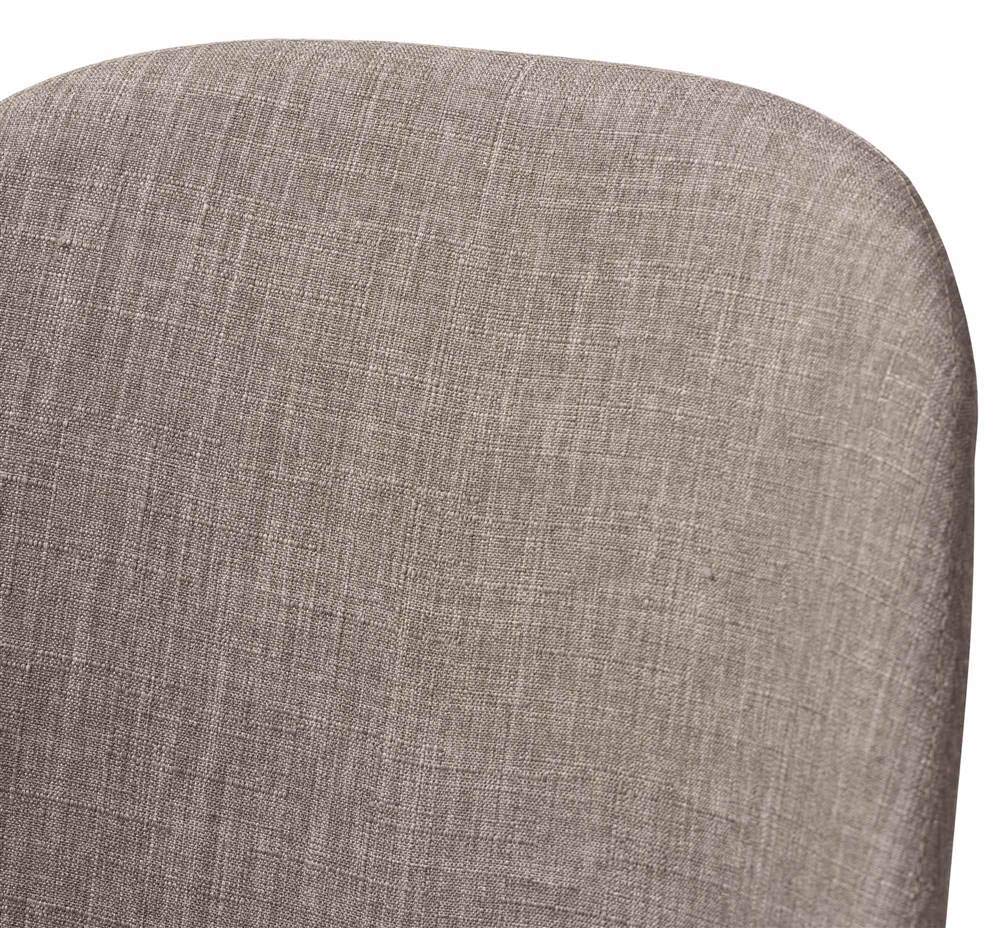 Baxton Studio Cody Mid-Century Modern Light Grey Fabric Upholstered Walnut Finished Wood Dining Chair Set Grey/Qty 2/Medium Wood/Mid-Century/Fabric Polyester 100%&quot;/Rubber Wood/Foam