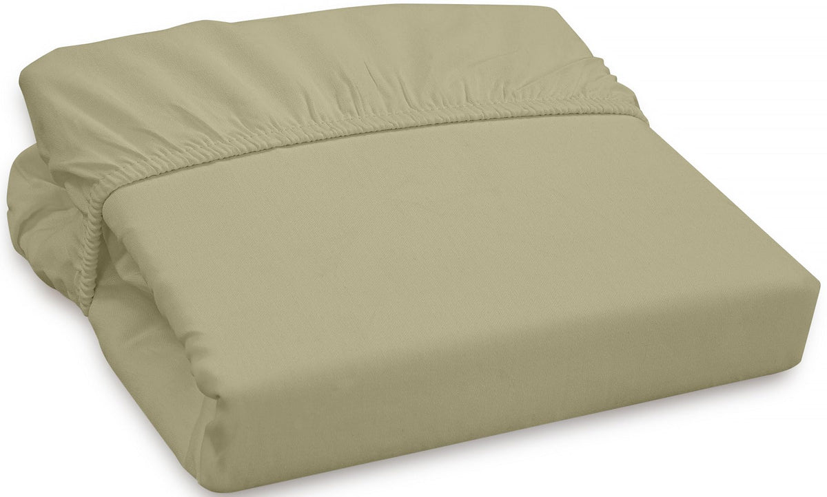 Royale Linens Linen 300 Thread Count 100% Long Staple Combed Cotton Fitted Sheet,Deep Pocket Bottom Sheet,Sage Green Fitted Shee