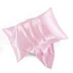 Hommxjf Satin Pillowcases With Zipper (20X36),King Size Pillowcases Set Of 2,Pink Silk Pillowcase For Hair And Skin