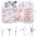 Utron 235 Pcs Push Pins Set, Clear Push Pins, Thumb Tacks, Tacks, Push Pins For Bulletin Board, Wall, Cork Board, Clear Thumb Ta