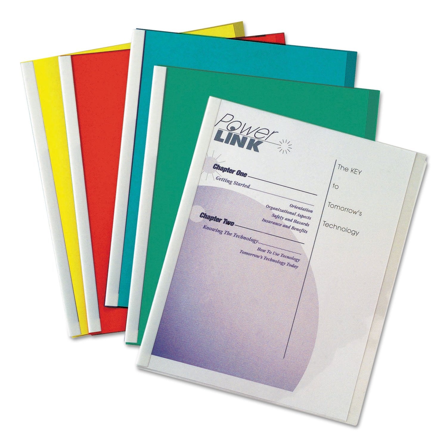 Report Covers With Binding Bars, Vinyl, Assorted, 8 1/2 X 11, 50/Bx