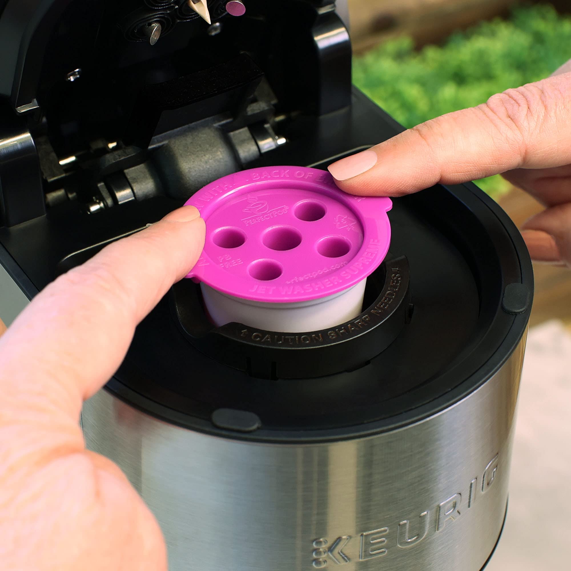 Perfect Pod Cafe Pure Descaling Solution Cleaning Kit With Jet Washer - Compatible With Keurig Coffee Makers, 14 Fl Oz Bottle