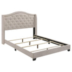 Coaster Home Furnishings Sonoma Transitional Fabric Upholstered Full Size Wingback Bed Frame 56-inch Headboard Beige 310073F