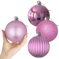 Bubblegun Pink 4.0' Large Christmas Balls - Christmas Tree Decoration Ornaments Shatterproof Hanging Balls for Birthday Hallowe