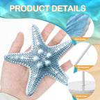 3 Pieces Summer Beach Ocean Theme Ornament Tabletop Nautical Coastal Decoration For Home Rustic Wooden Table Sign Tall Standing