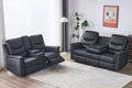 Consofa 2 Pieces Recliner Sofa Set, Manual Recliner Sofa Set For Living Room Furniture Sets, Reclining Sofa And Loveseat Set, Re
