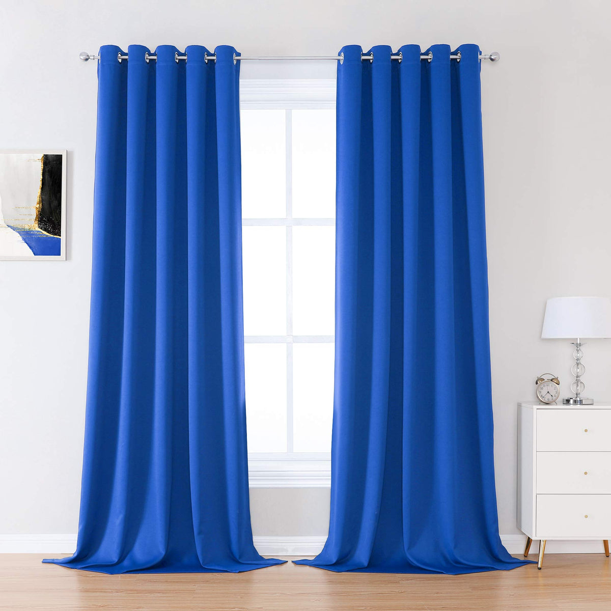 Dualife 120 Inch Length Extra Long Blackout Curtain For Living Room Solid Energy Efficient Room Darkening Bedroom Curtains Therm
