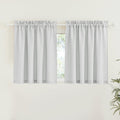Ryb Home Privacy Sheer Valances For Windows, Semi-Sheer Curtains For Kitchen Small Window Drapes, Dual Rod Pocket & Linen Textur