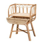 Baxton Studio Panchali Modern Bohemian Natural Brown Rattan Nightstand