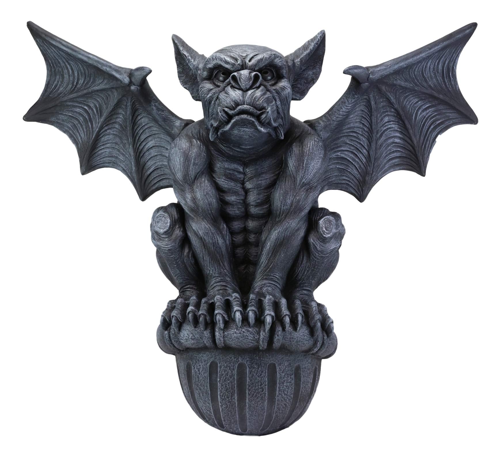 Ebros Large Oxford Manor Gothic Winged Warden Gargoyle Crouching On Ledge Decorative Wall Decor Plaque Hanging Pediment Sculptur