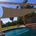 Windscreen4Less 12' X 12' Sun Shade Sail Rectangle Outdoor Canopy Cover Uv Block For Backyard Porch Pergola Deck Garden Patio (B