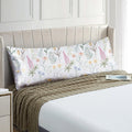 Exq Home Satin Body Pillowcase For Hair And Skin- Multicolor Printed Flower Silk Long Pillowcase 20X54 Inches - Satin Pillow Cas