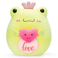 Playnics Original 14-Inch Large Frog Plush Pillow Stuffed Animal Toy,Big Size Cute Soft Toys Fat Kawaii Plushie,Gift For Kids Gi