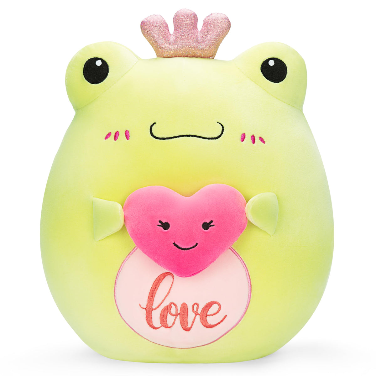 Playnics Original 14-Inch Large Frog Plush Pillow Stuffed Animal Toy,Big Size Cute Soft Toys Fat Kawaii Plushie,Gift For Kids Gi