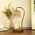 SupBri Dimmable Flower Candle Warmer Lamp, Gold Candle Warmer with Timer & 4Bulbs, Womens Gifts for Christmas Birthday, Unique H